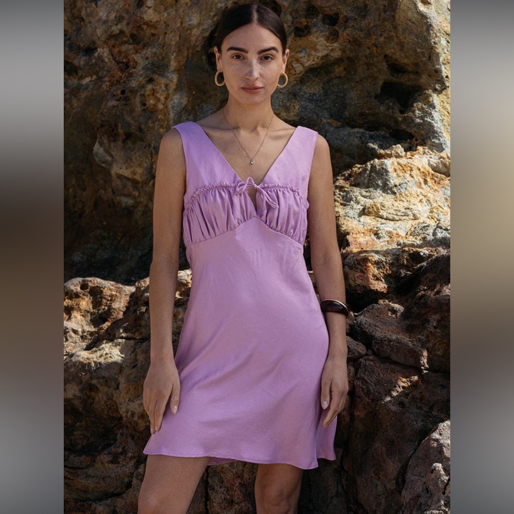 NWOT Ciao Lucia “Caro” mini dress in lilac, S